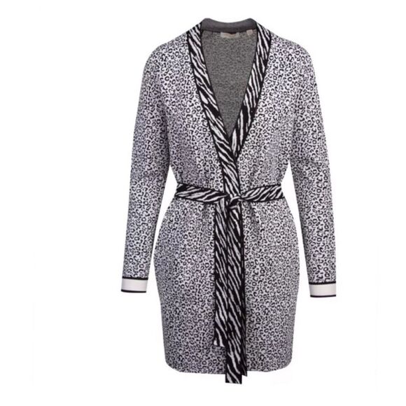 Ted Baker London Black and White Patterned Cardigan - Picture 1 of 8